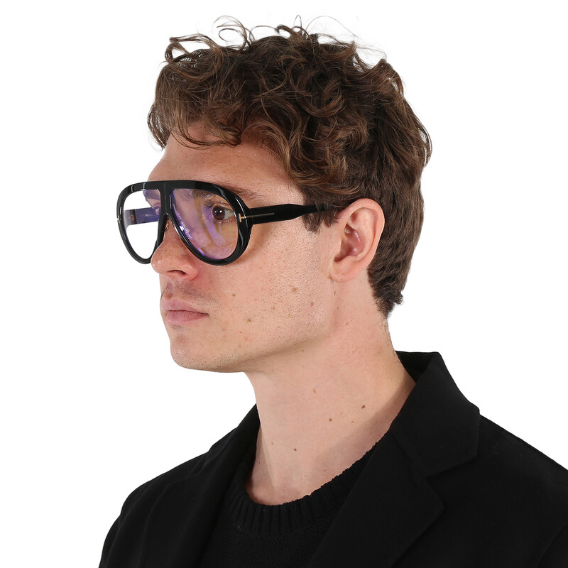 Tom Ford Troy Blue Light Block Pilot Unisex Sunglasses FT0836 001