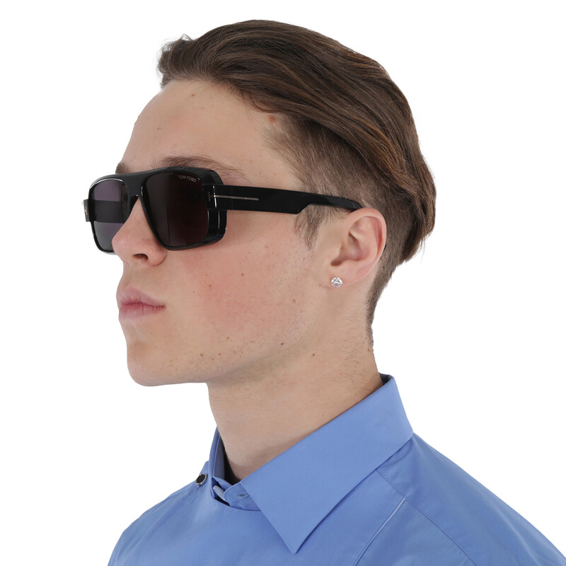 Tom Ford Turner Smoke Navigator Men's Sunglasses FT1101 01A 58