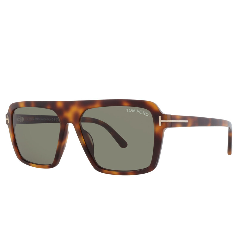 Tom Ford Vincent Green Square Men's Sunglasses FT1176 53N 56