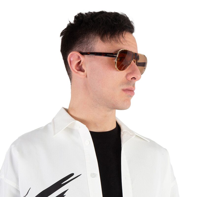 Tom Ford Vincenzo Brown Pilot Men's Sunglasses FT1072 30E 64