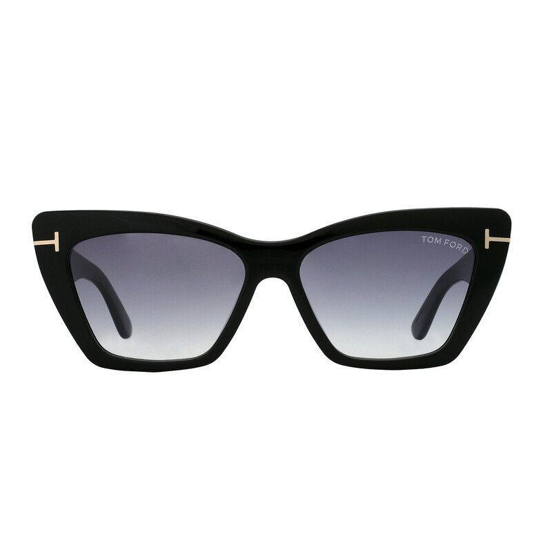 Tom Ford Wyatt Grey Gradient Cat Eye Ladies Sunglasses FT0871 01B