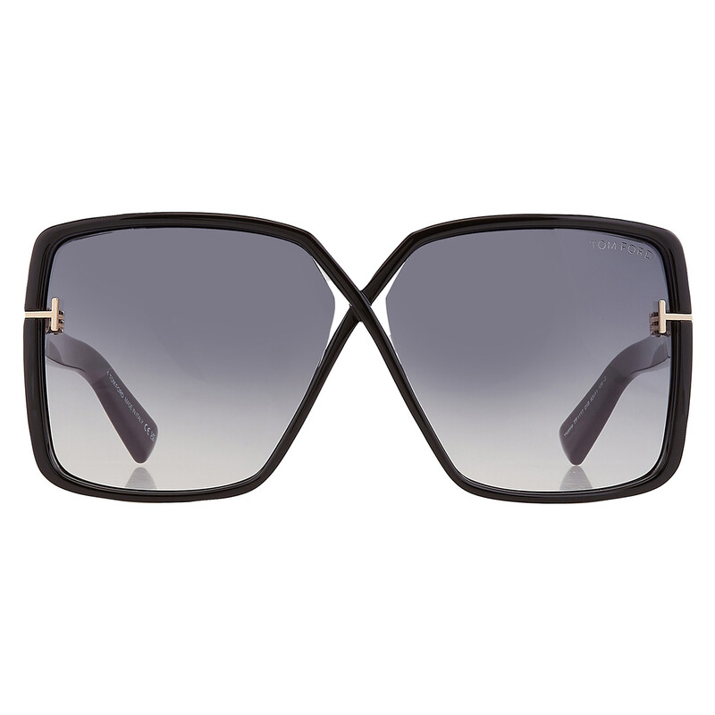 Tom Ford Yvonne Smoke Gradient Butterfly Ladies Sunglasses FT1117