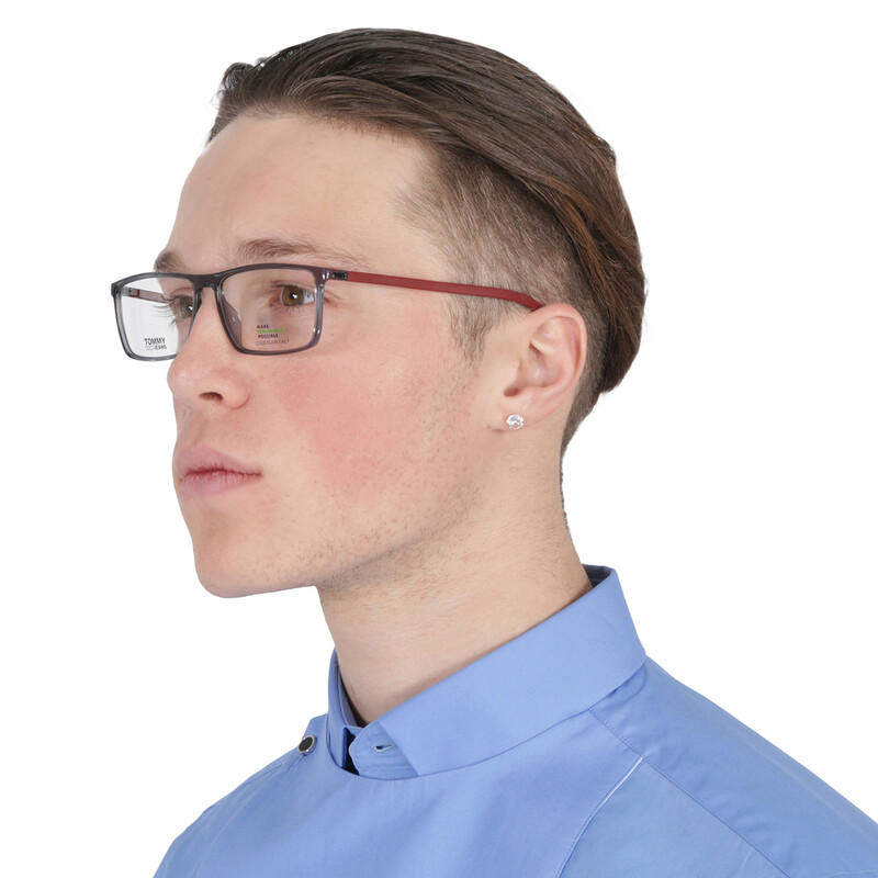 Tommy Jeans Demo Rectangular Men's Eyeglasses TJ 0019 0KB7 56 ...