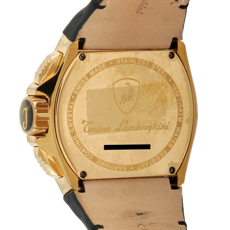 ランボルギーニ　クロノグラフ腕時計（クォーツ）　ゴールド Tonino Lamborghini GT2 Chronograph Automatic Black Dial Men's