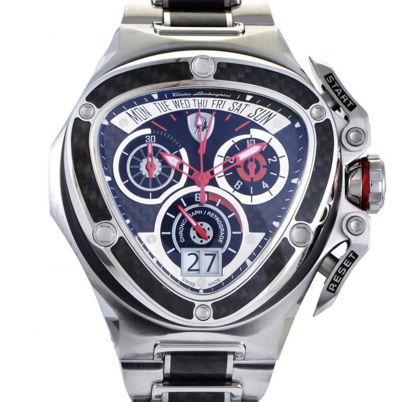 Tonino Lamborghini Spyder Chronograph Quartz Blue Carbon Fiber 