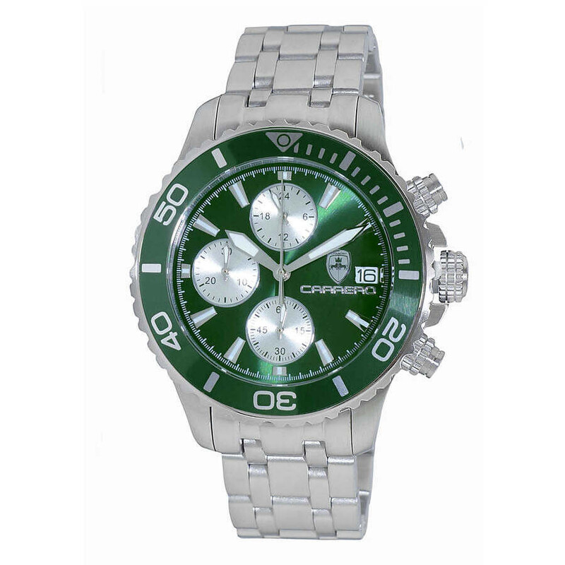 Torino Carrero Time Bold - Cx2 Chronograph Green Dial Men's Watch