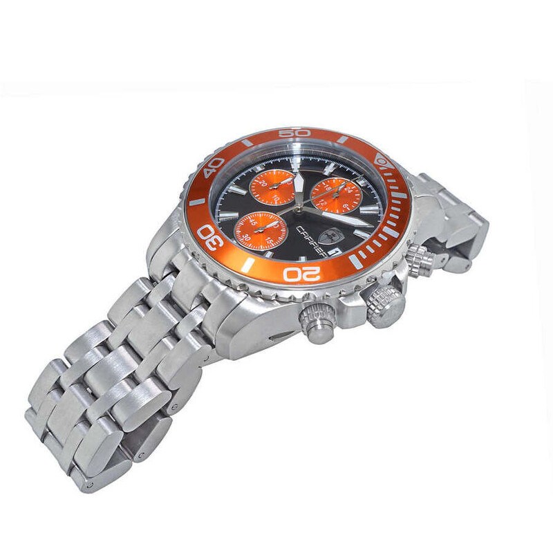 Torino Carrero Time Bold - Cx2 Chronograph Orange Dial Men's Watch