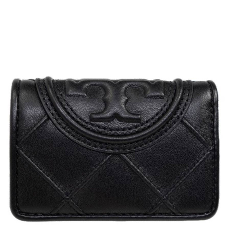 Tory Burch Black Fleming Soft Small Flap Wallet 156558-001