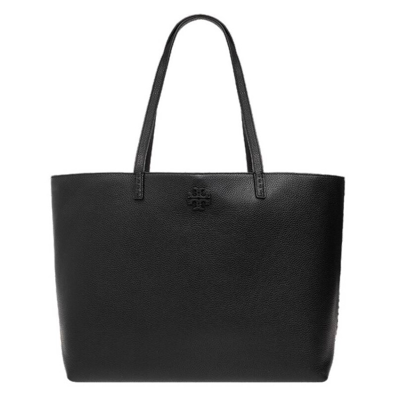 Tory Burch Black McGraw Pebbled Leather Tote Bag 152221-001
