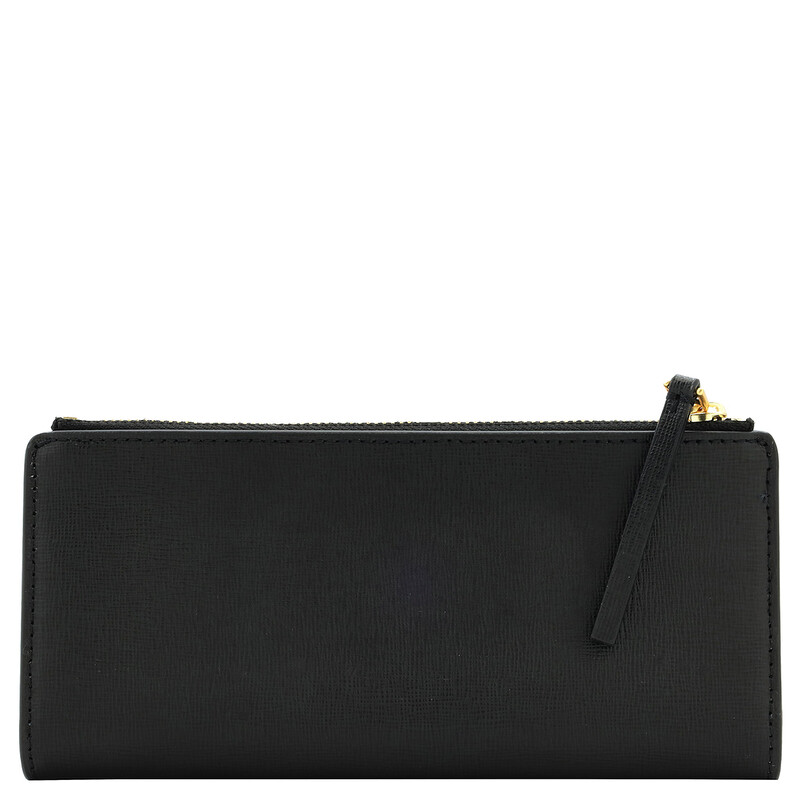 Tory Burch Black Saffiano Leather Robinson Zip Wallet 87161-001