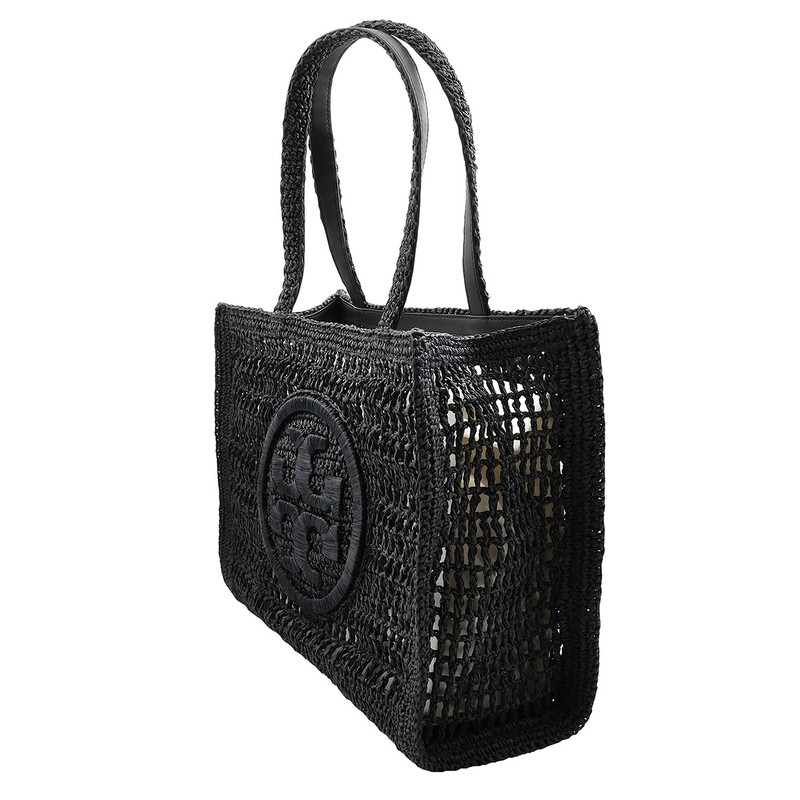 Tory Burch Black Small Hand-Crochete Ella Tote Bag 158040-001