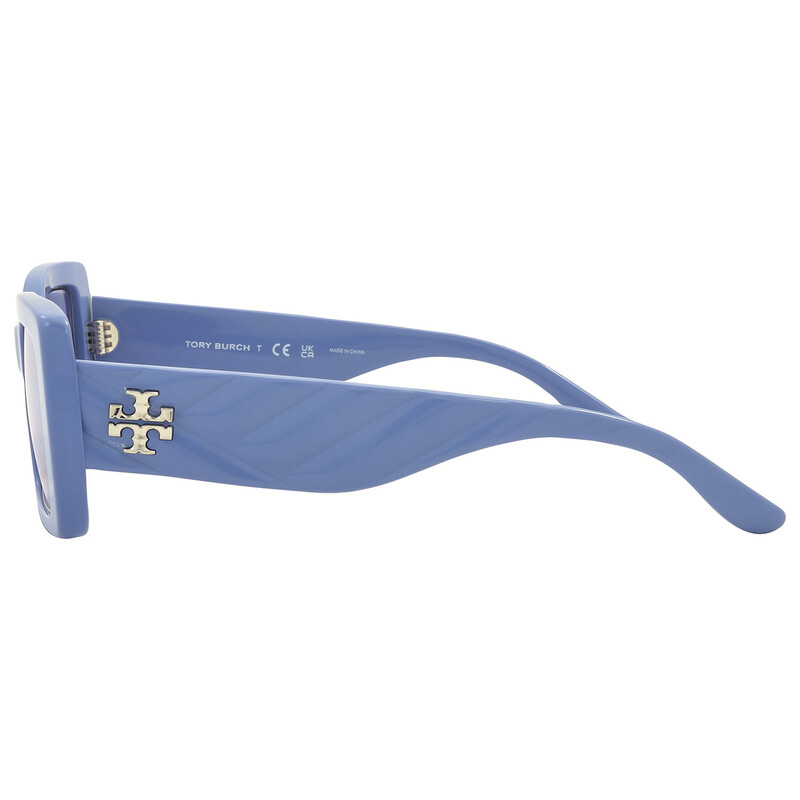 Tory Burch Sunglasses TY7188U Blue‎ With Bag And Case New! Tory Burch Blue Mirrored Rectangular Ladies Sunglasses  main image 2