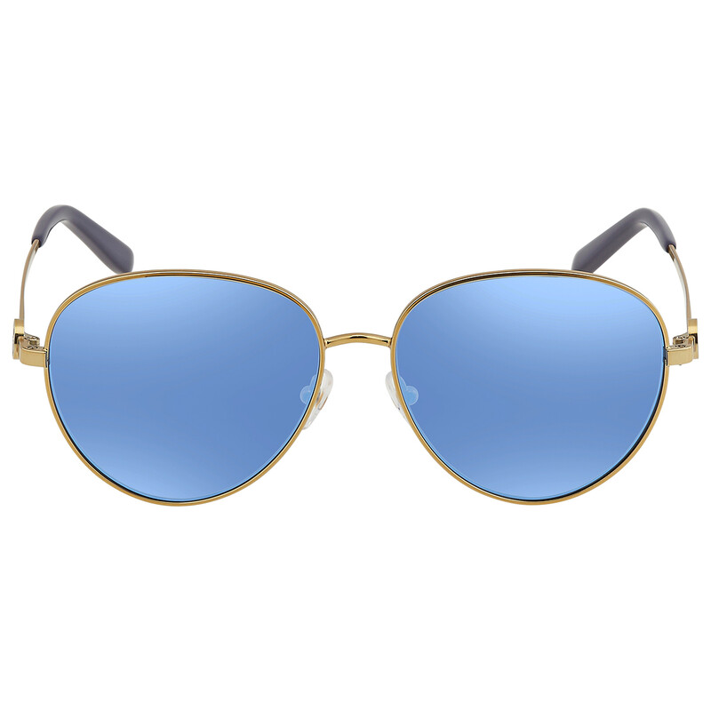 Tory Burch Dark Gray Mirrored Polar Pilot Ladies Sunglasses TY6082 ...