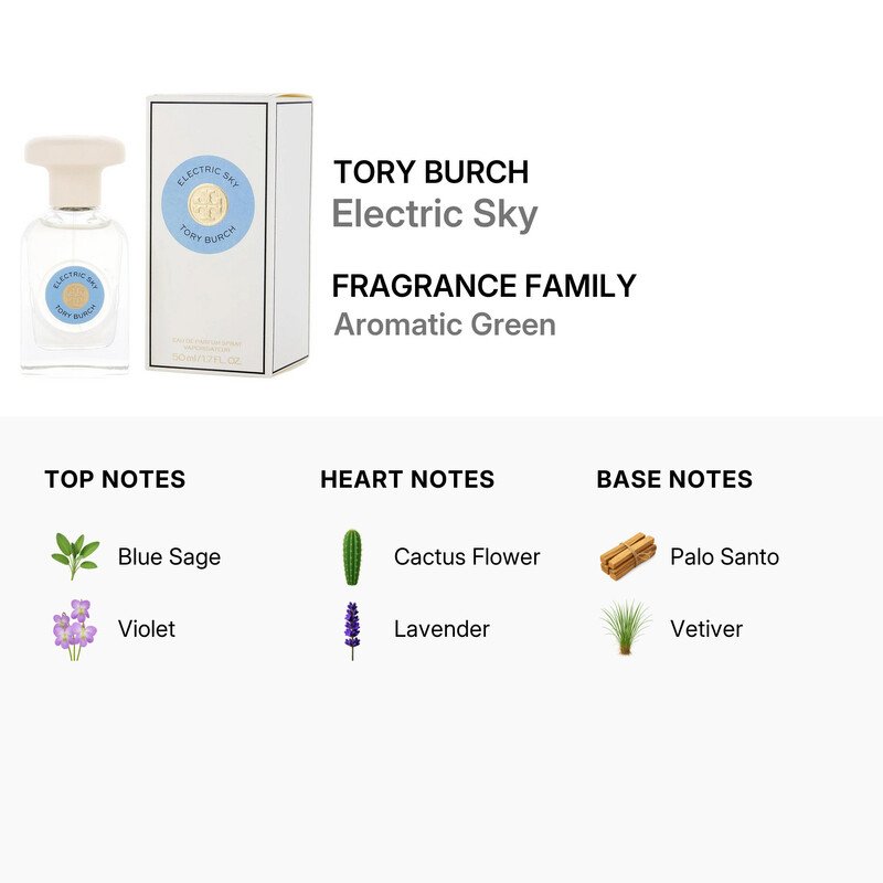 Tory Burch Ladies Electric Sky EDP 1.7 oz Fragrances 195106001607