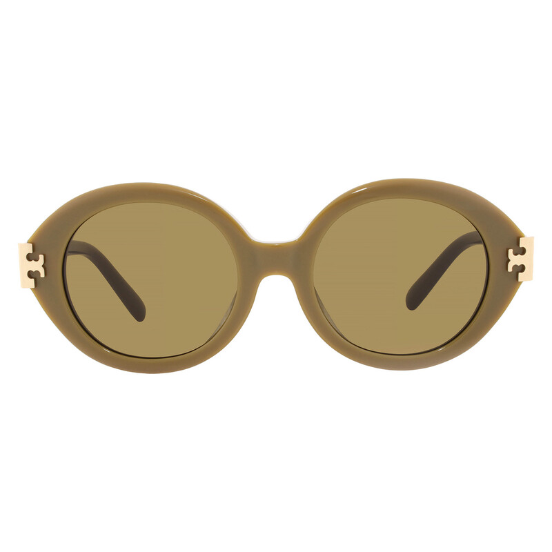 Tory Burch Olive Brown Oval Ladies Sunglasses TY7210U 201073  display picture 1