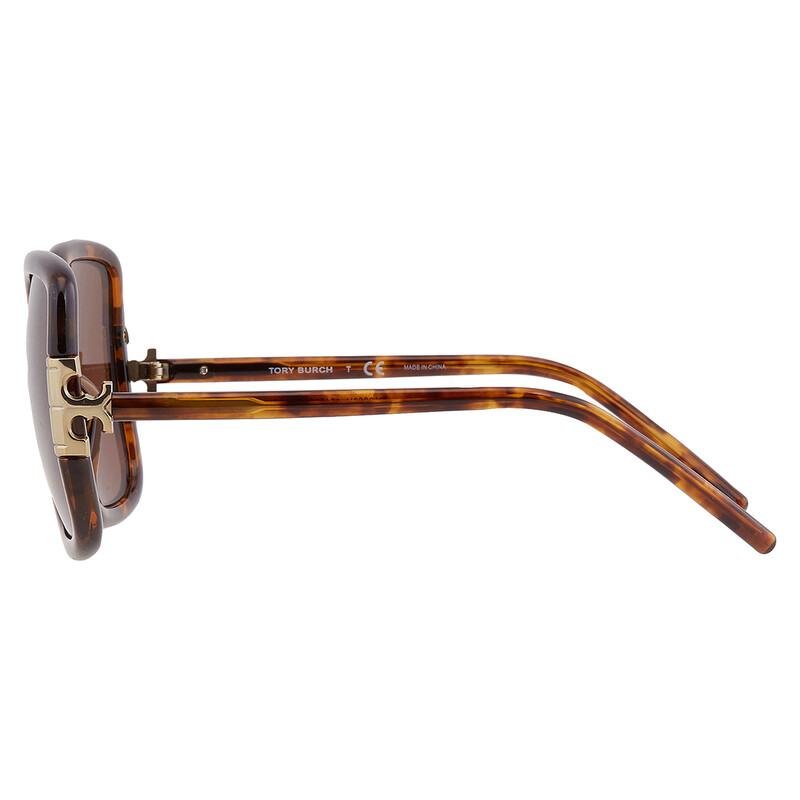 Tory Burch Solid Brown Square Ladies Sunglasses TY9063U  display picture 2