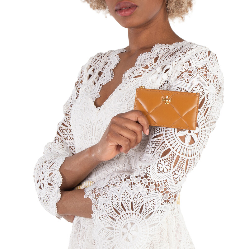 Tory Burch Tan Diamond Quilt Kira Card Case 158629-201