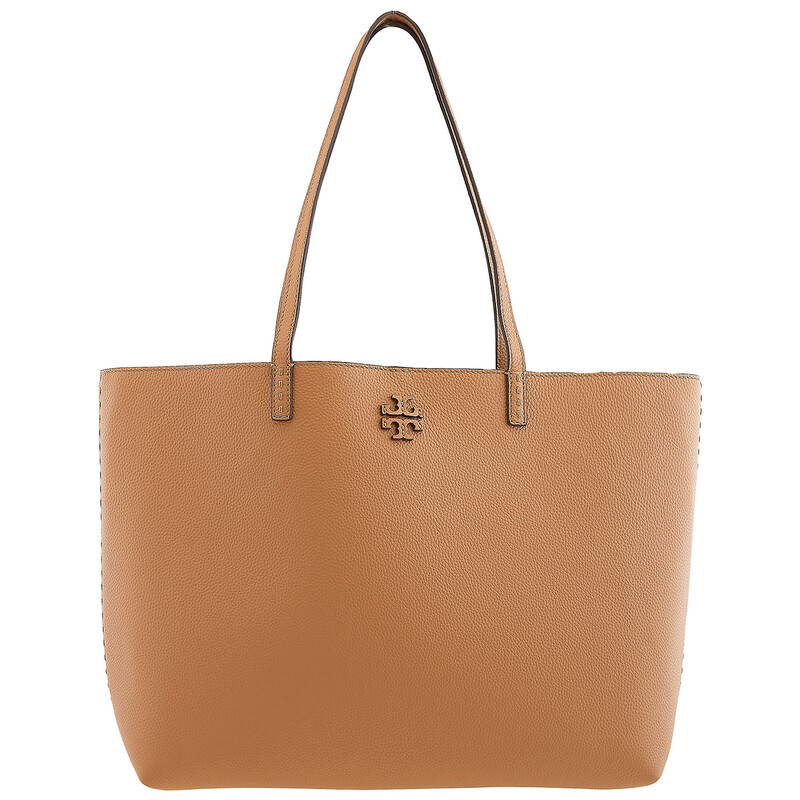 Tory Burch Tiramisu McGraw Pebbled Leather Tote Bag 152221-227