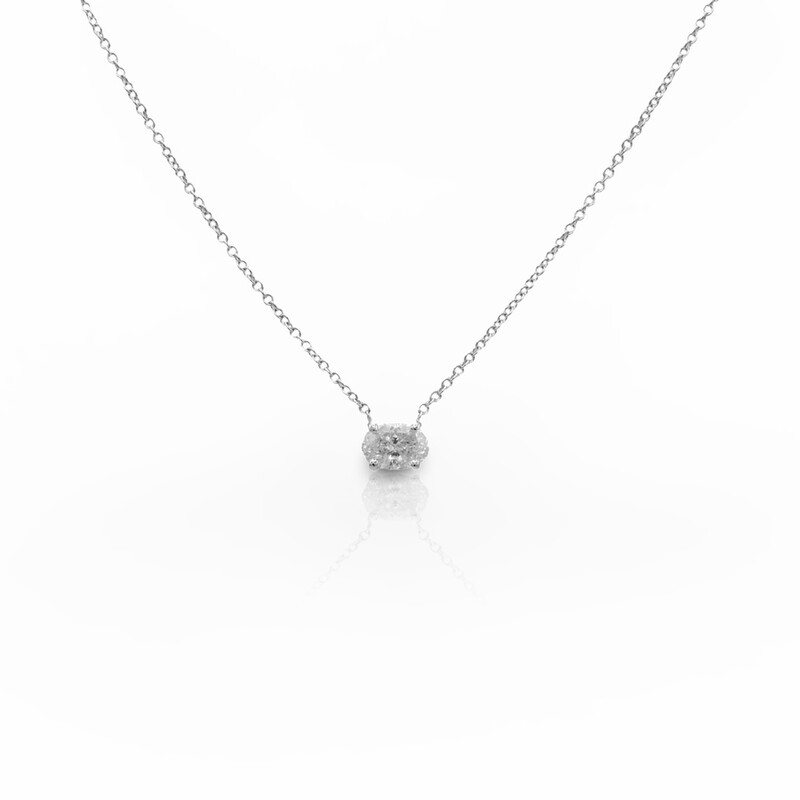 Tresorra 14K White Gold Diamond Pendant Necklace 66256 - Jewelry ...