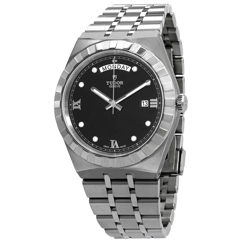ロイヤルブラッド Tudor Royal Automatic Diamond Black Dial 41 mm Watch M28600-0004