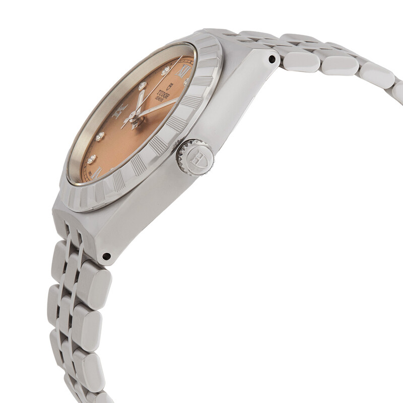 Tudor Royal Automatic Diamond Salmon Dial Ladies Watch M28400-0011