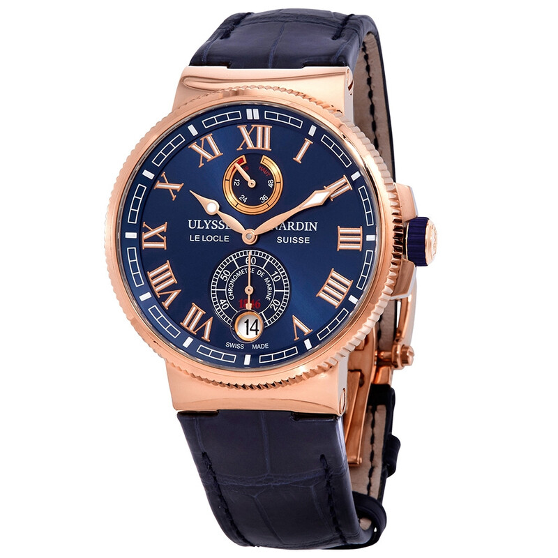 Ulysse Nardin Marine Blue Dial Automatic Men's 18kt Rose Gold