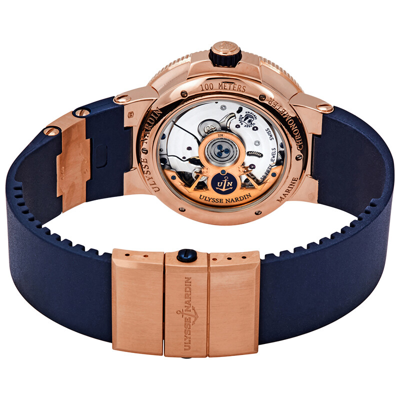 Ulysse Nardin Marine Chronometer Manufacture Blue Dial Blue Rubber
