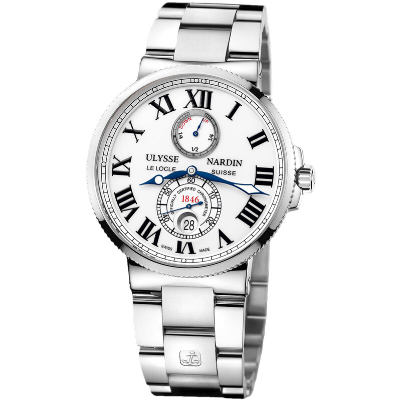 Ulysse Nardin Maxi Marine Chronometer White Dial Stainless Steel