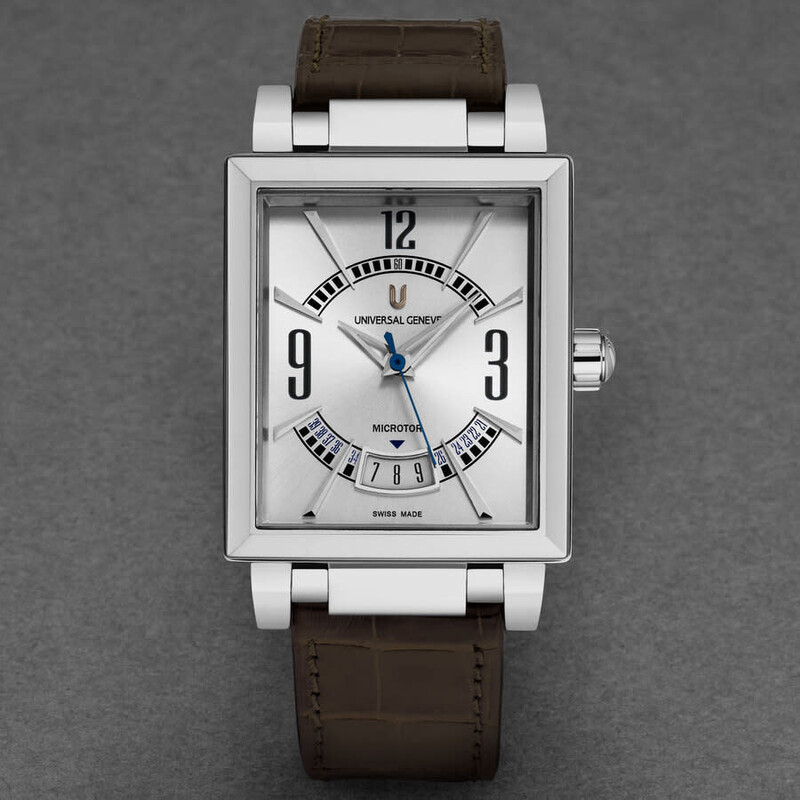 Universal Geneve Microtor Cabriolet Silver-tone Dial Men's Watch 8101. ...