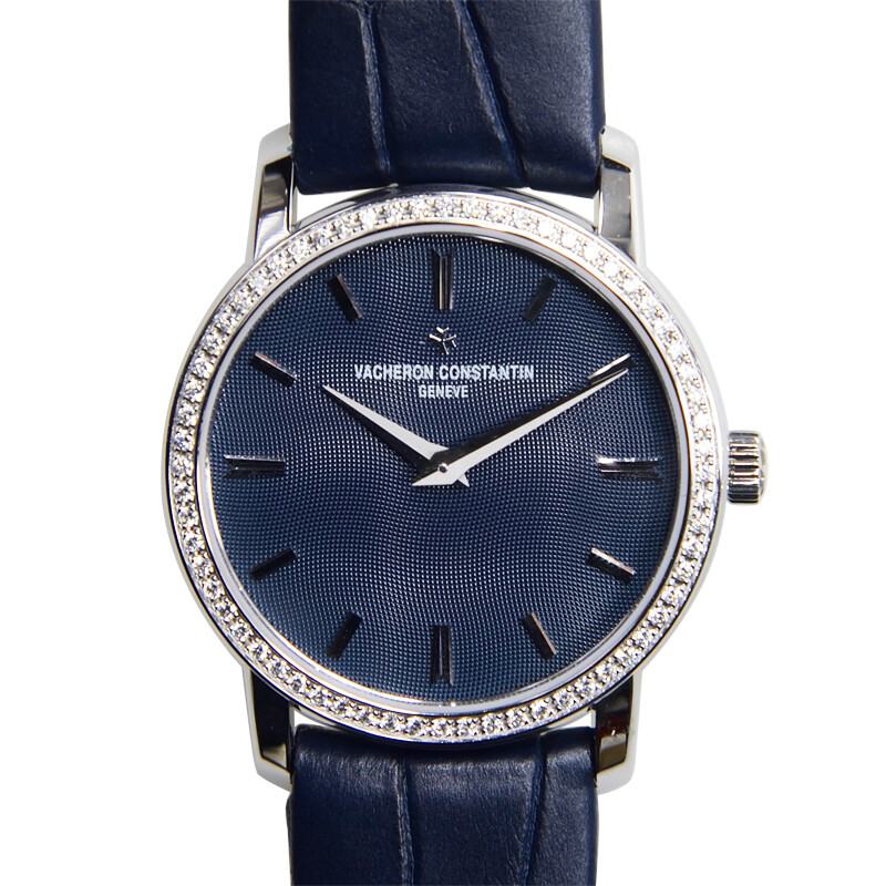 Vacheron Constantin Traditionnelle Blue Dial Diamond Ladies Watch ...