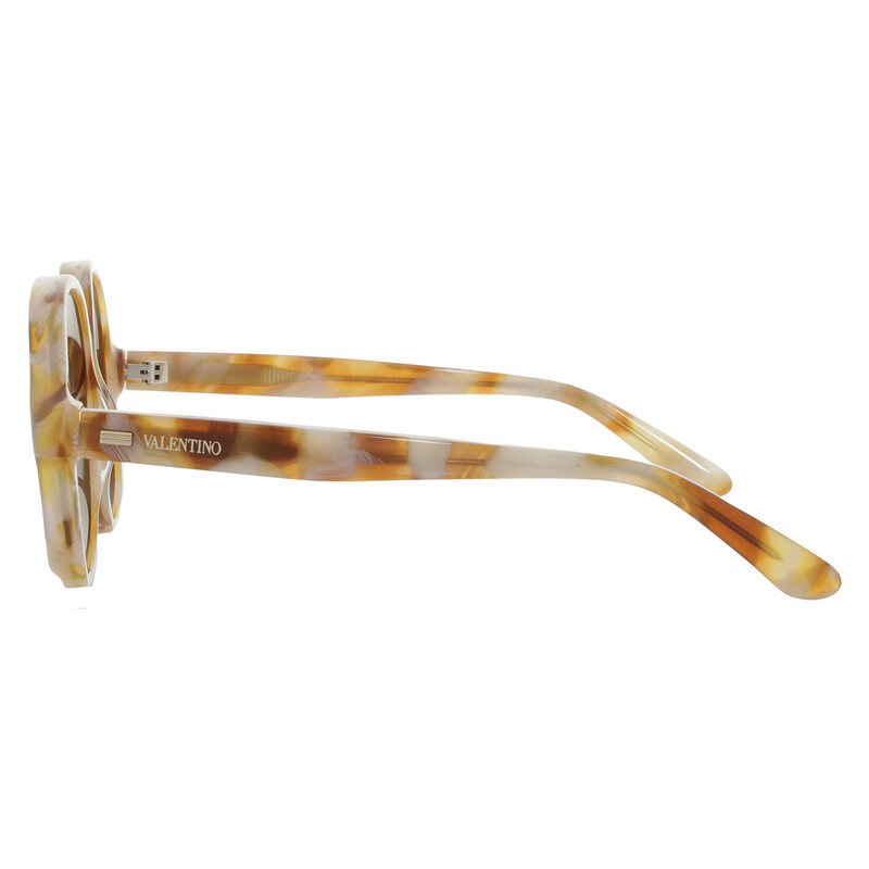 Valentino✨ V677S Striped Light Brown Sunglasses Valentino Garavani Brown Irregular Unisex Sunglasses VLS-177  main image 3