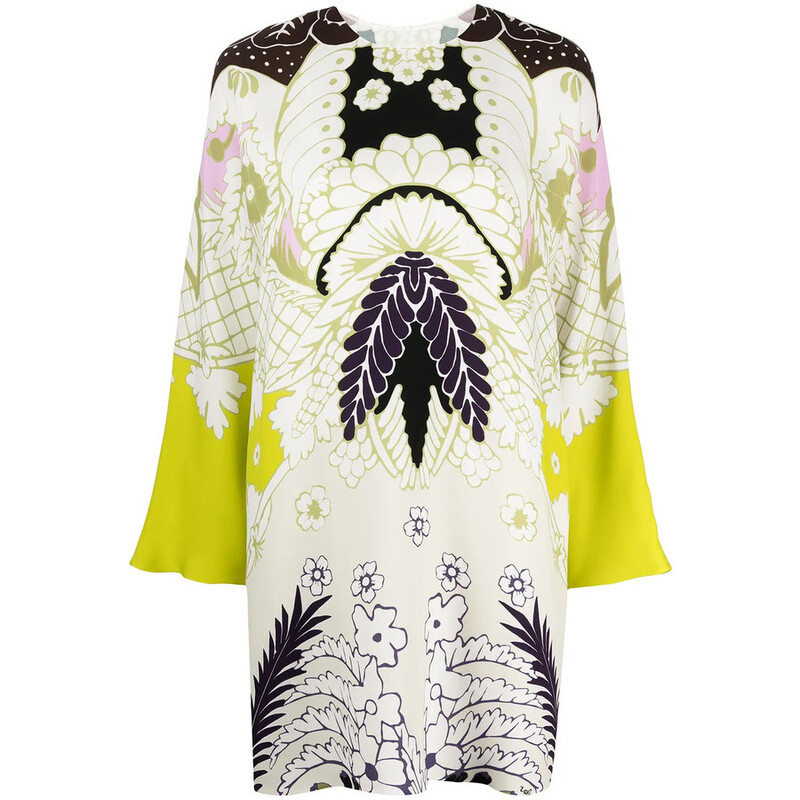 Valentino Garavani Garavani Abstract-Print Long-Sleeve Dress VB3VAU4567GR03  - Clothing, Valentino - Jomashop