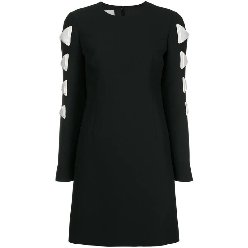 christmas party dresses black VALENTINO Crepe couture short Dress BLACK