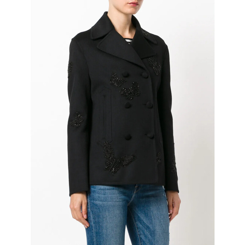Valentino Garavani Garavani Butterfly-Embroidered Coat