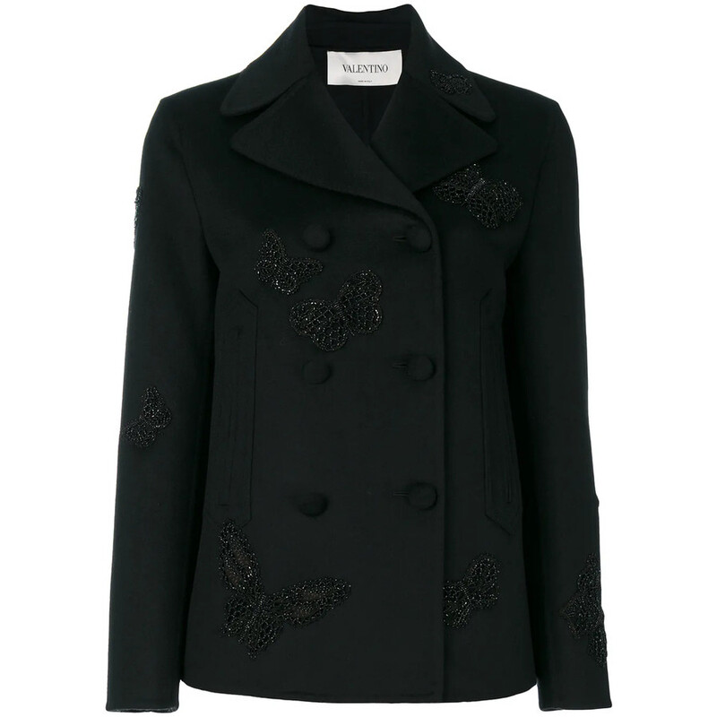 Valentino Garavani Garavani Butterfly-Embroidered Coat