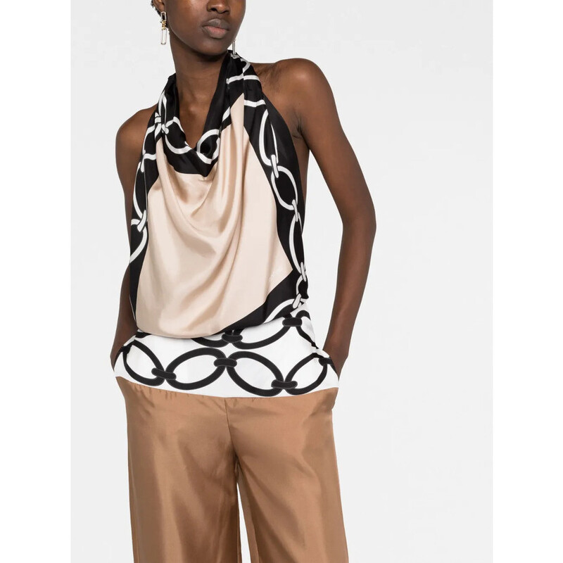 Valentino Garavani Garavani Chain 1967 Foulard Silk Jumpsuit