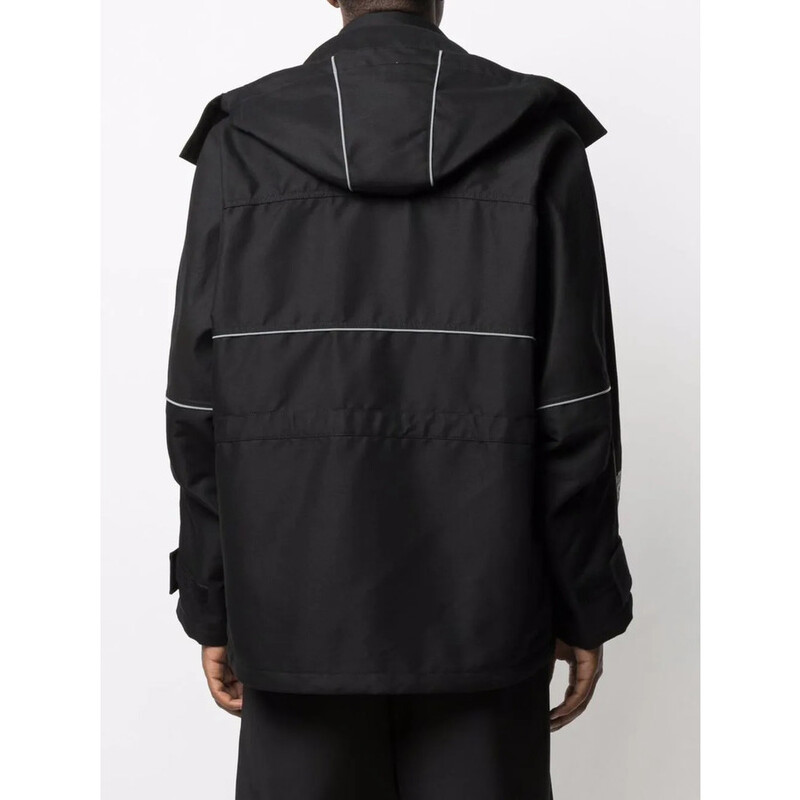 Valentino Garavani Garavani Dark Blooming-Print Hooded Jacket