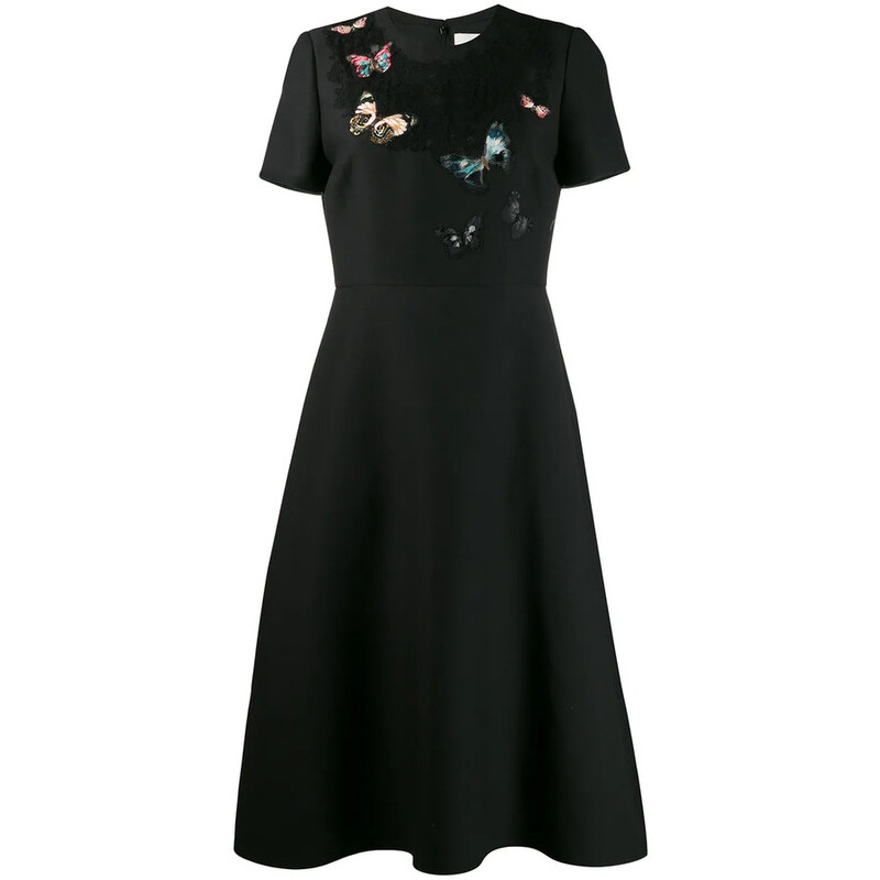 Valentino Garavani Garavani Embroidered Crêpe Couture Dress