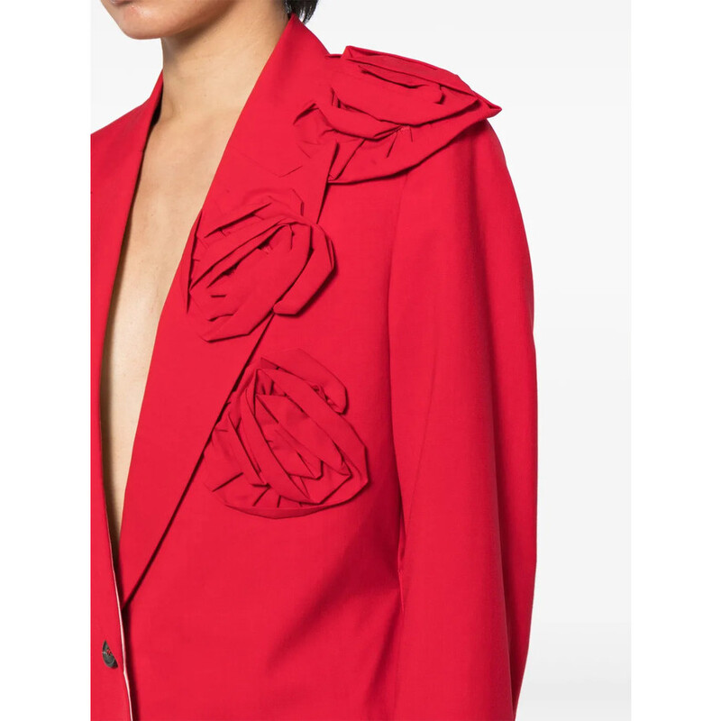 Valentino Garavani Garavani Floral Appliqué V-Neck Blazer
