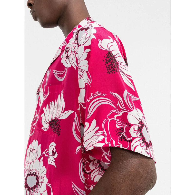 Valentino Garavani Garavani Floral-Print Short-Sleeved Shirt