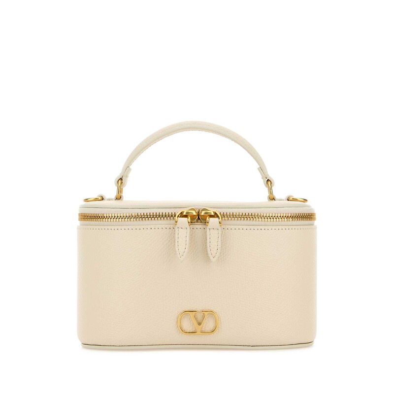 Valentino Garavani Garavani Ivory Leather Vlogo Signature Handbag