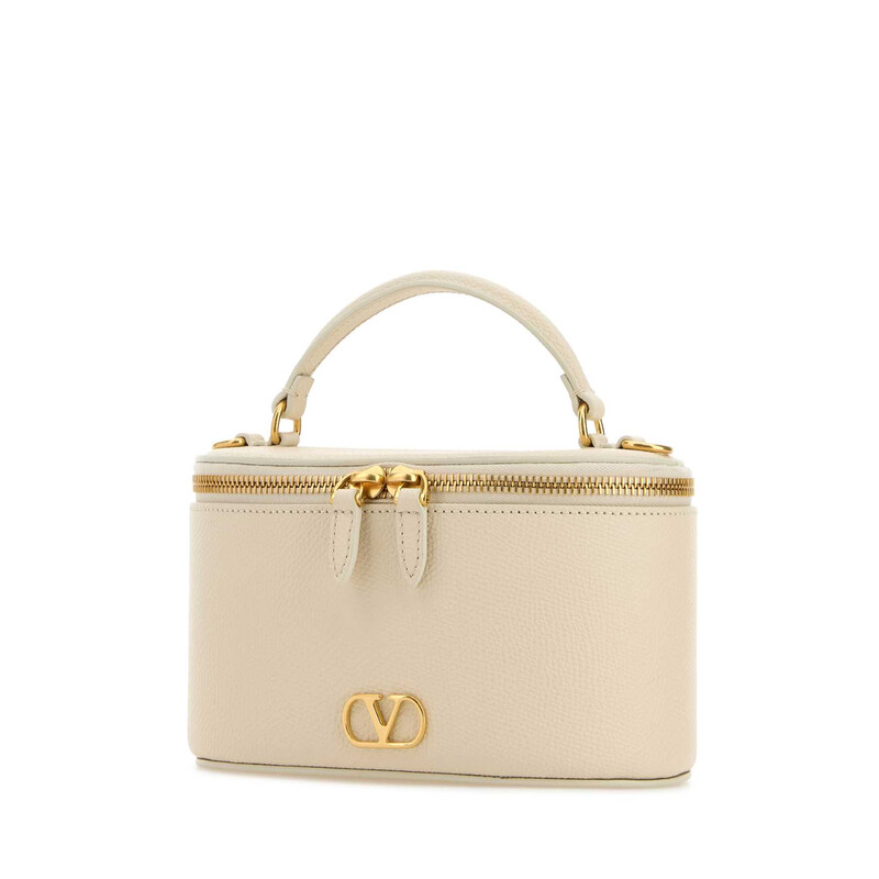 Valentino Garavani Garavani Ivory Leather Vlogo Signature Handbag