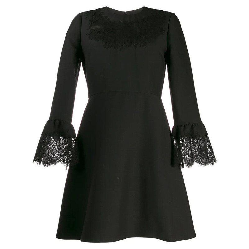 knee length dresses for ladies Valentino Long Sleeve Ruffled Mini Dress Gold Metallic Ribbed Knit Siz –  Celebrity Owned