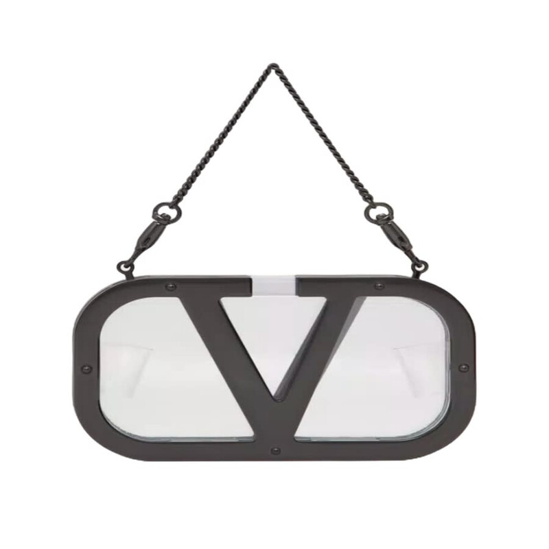 Valentino Garavani Garavani Logo-Plaque Clear Clutch