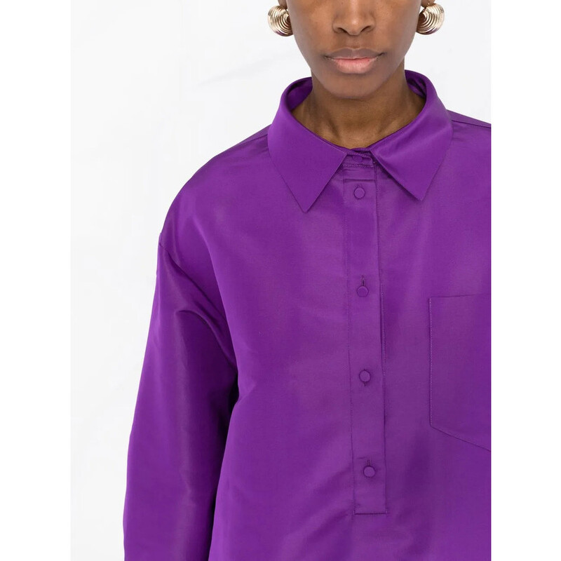 ヴァレンチノ  XB0VAZ256DE オーバーサイズハーフボタン長袖シャツ レディース 36 Valentino Garavani Garavani Long-Sleeve Button-Up Shirt