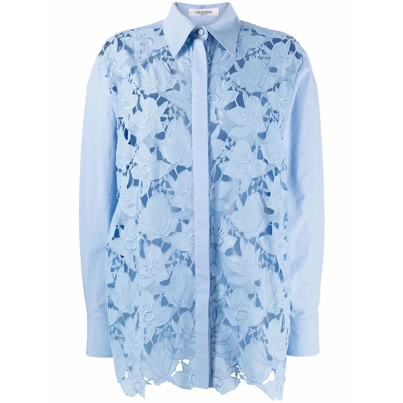 Valentino Garavani Garavani Long-Sleeve Lace Shirt WB3AB2L05A6W02