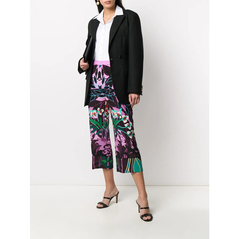 Valentino Garavani Garavani Mirrored Orchid Print Culottes