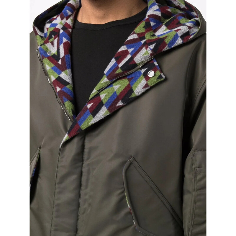 Valentino Garavani Garavani Optical-Print Parka Coat