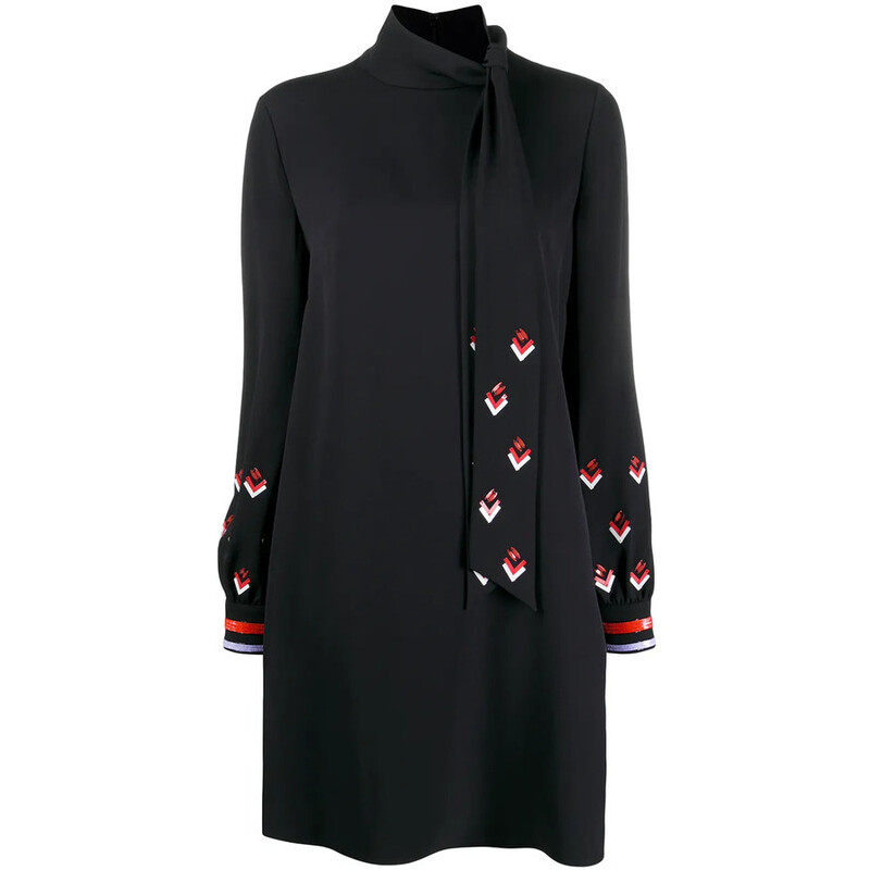 Valentino Garavani Sequin-Detail Long-Sleeve Dress Valentino Garavani Sequin-Detail Long-Sleeve Dress