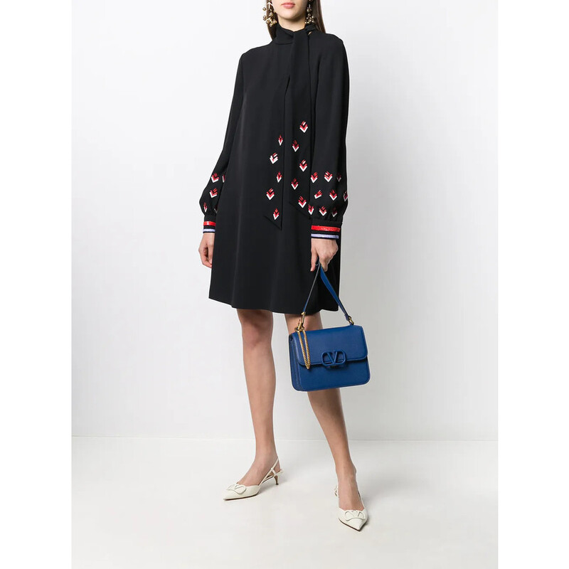 valentino garavani sequin dresses Valentino Garavani Sequin Embroidered Tulle Sleeveless Midi Dress